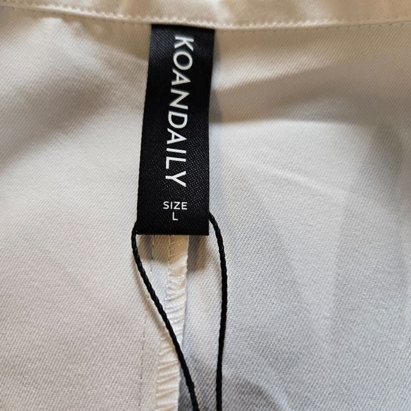 Koandaily Women's White Multi-Colored Art Graphic Blazer Jacket Sz L - Picture 9 of 10